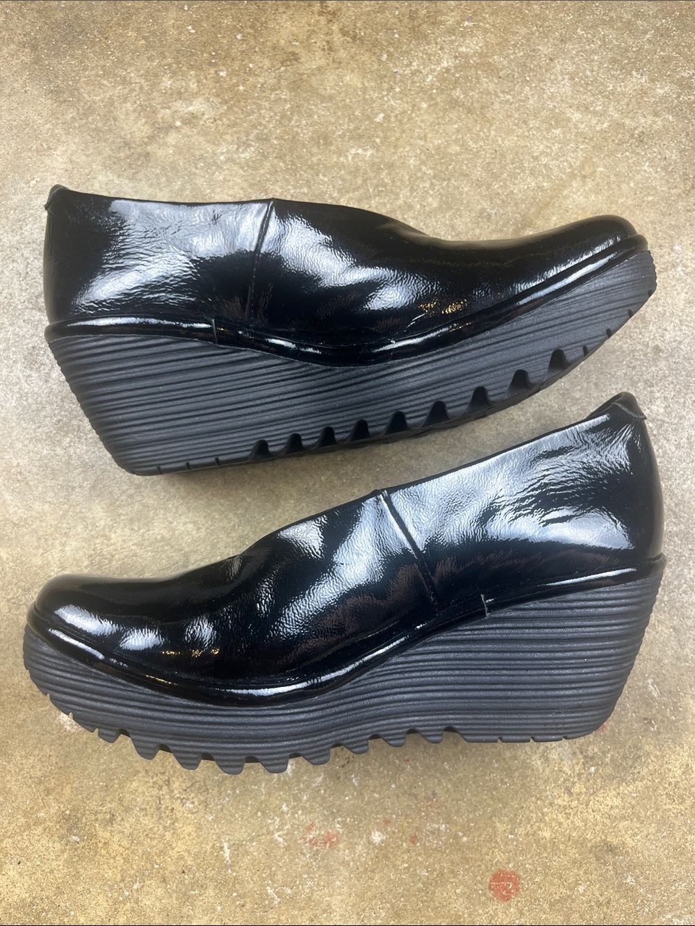 Fly London Yoza Black Patent Platform Wedge Slip-Ons
Size: 39 - Picture 5 of 13